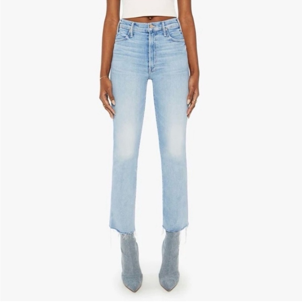 MOTHER Jeans The Hustler Ankle Fray in Knock on Wood